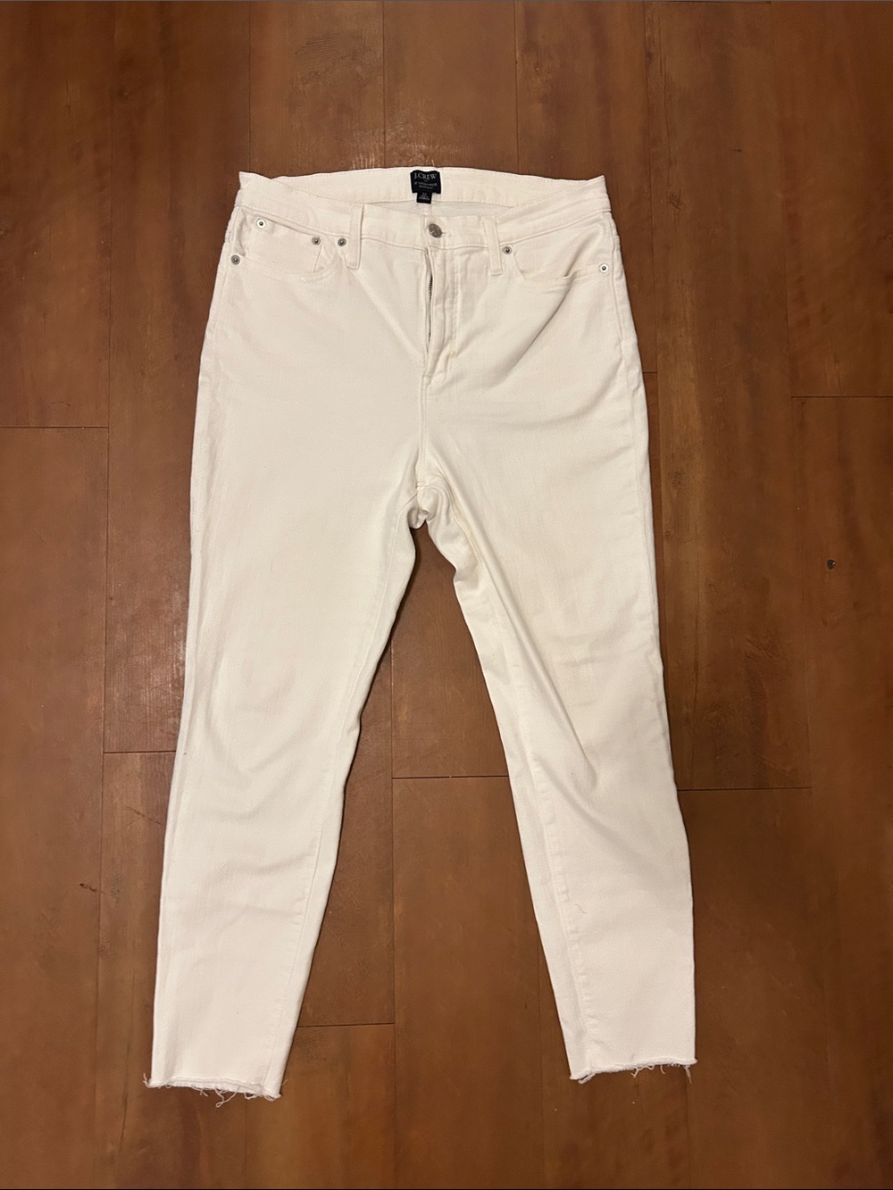 J. Crew White High-Rise Skinny Jeans